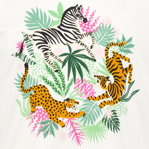 Meisjes T-shirt met opdruk wit