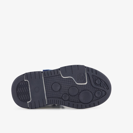 Leren hoge jongens sneakers blauw wit