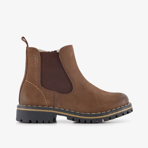 Leren jongens Chelsea boots bruin