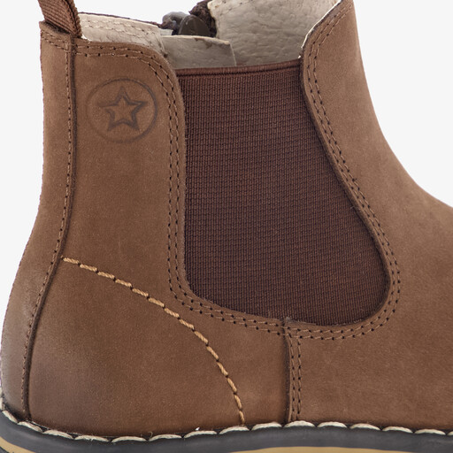 Leren jongens Chelsea boots bruin