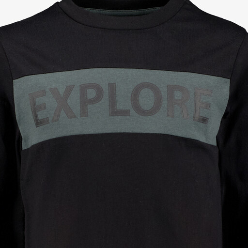 Jongens shirt met opdruk zwart