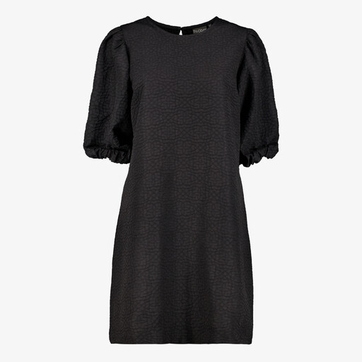 Dames jurk met korte mouwen zwart