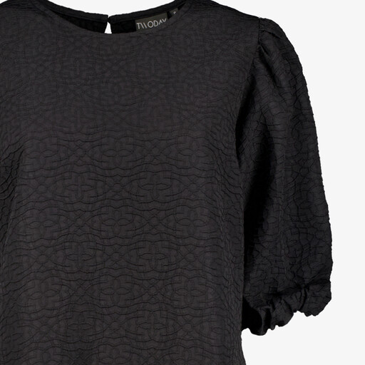 Dames jurk met korte mouwen zwart