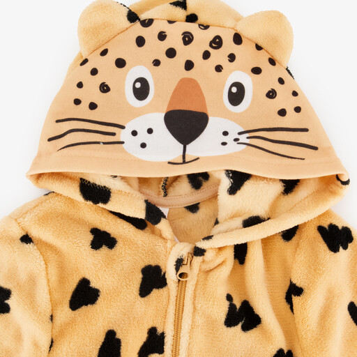 Cheetah onesie beige