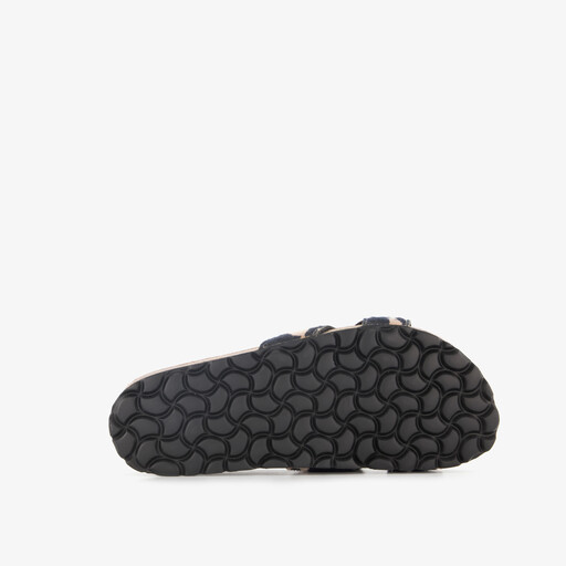 Dames slippers met koeienprint zwart wit