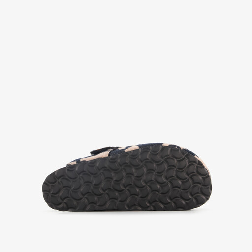 Dames clogs met dierenprint zwart wit