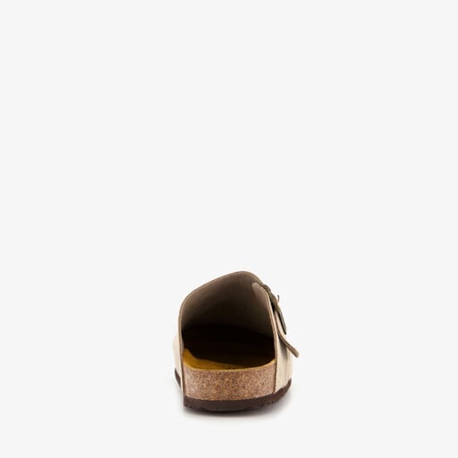 Suede dames clogs taupe