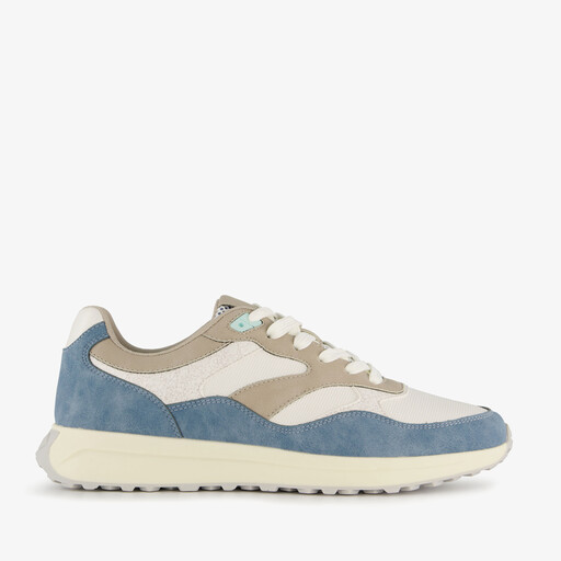 Heren sneakers wit blauw