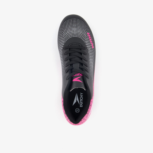 FG dames voetbalschoenen zwart roze