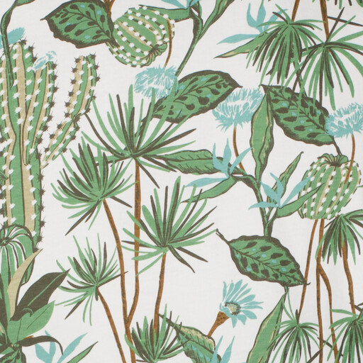 Heren singlet met botanische print wit