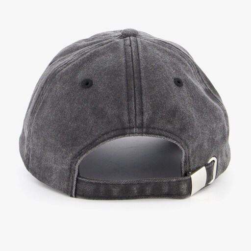 Heren pet met tekst zwart