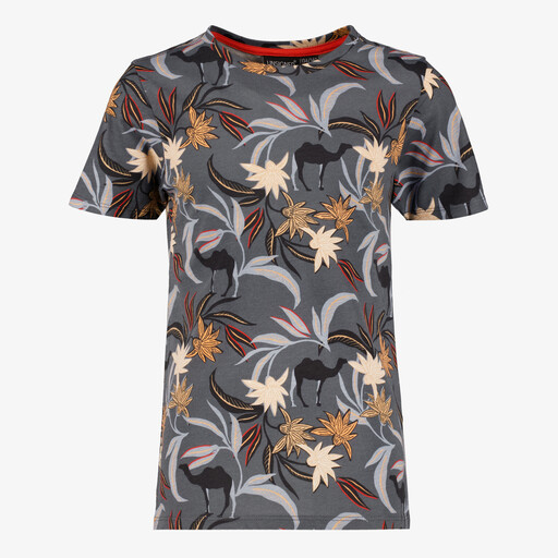 Jongens T-shirt met kamelen grijs