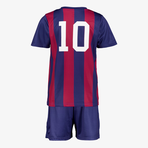 Kinder sport set met rugnummer 10 blauw rood