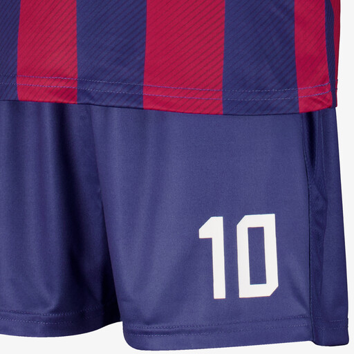 Kinder sport set met rugnummer 10 blauw rood