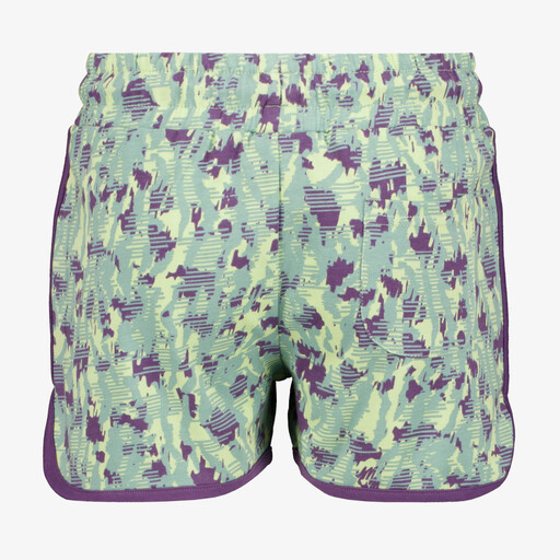 Meisjes sweat short met print groen paars
