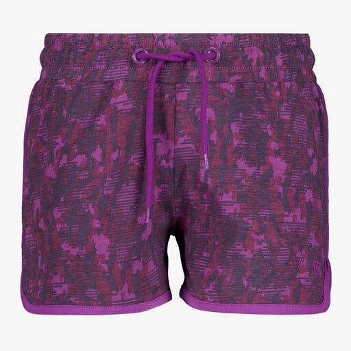 Meisjes sweat short met print paars
