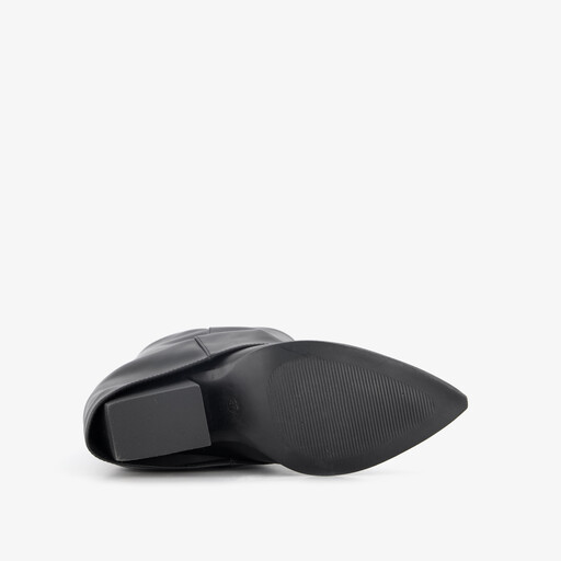 Dames cowboylaarzen met overslag zwart