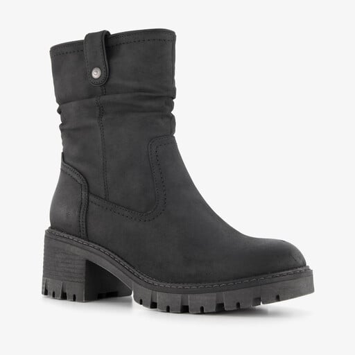 Dames boots met hak zwart