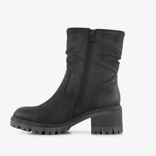 Dames boots met hak zwart