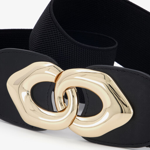Dames tailleriem zwart goud