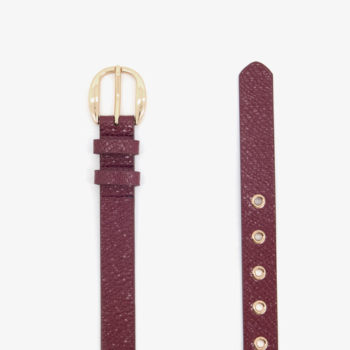 Dames riem met slagenprint bordeauxrood