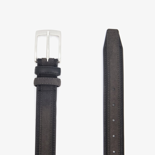 Heren riem imitatie suede zwart