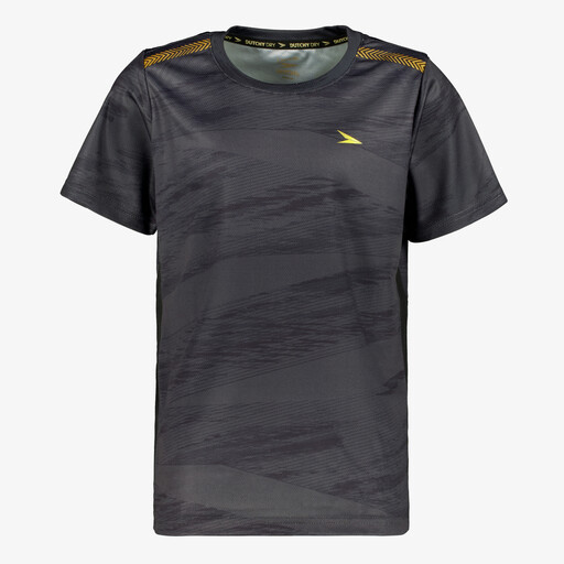 Dry kinder voetbal T-shirt grijs zwart