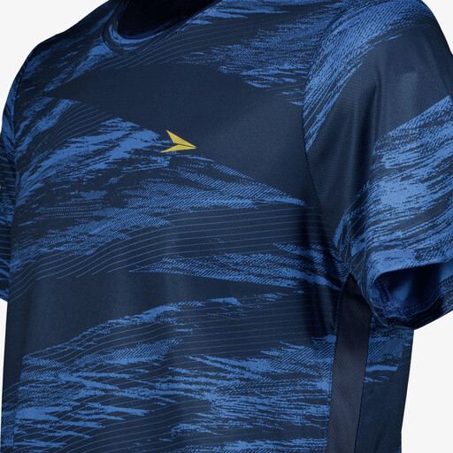 Dry heren voetbal T-shirt met print blauw