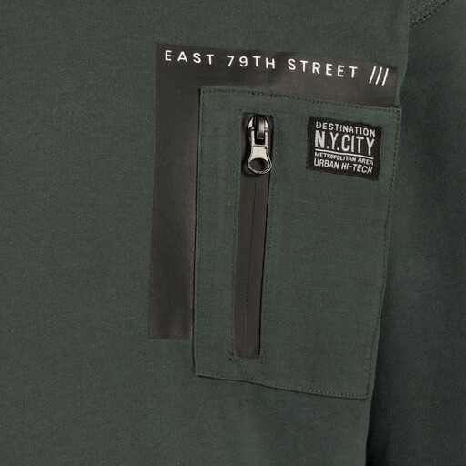 Jongens sweaters met borstzakje groen