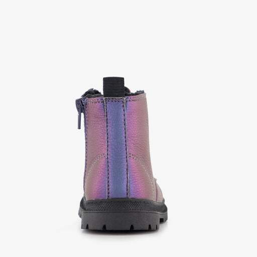 Meisjes veterboots roze paars