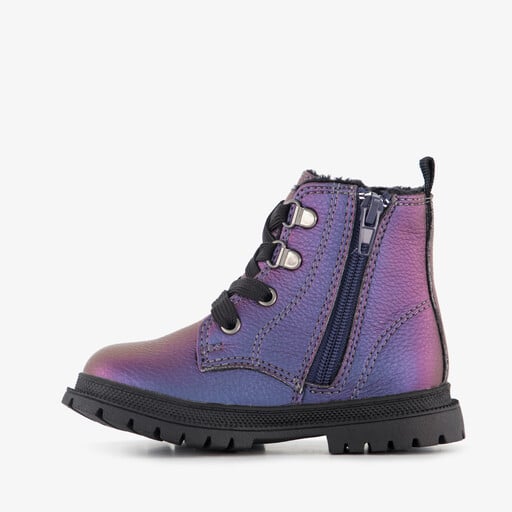 Meisjes veterboots roze paars