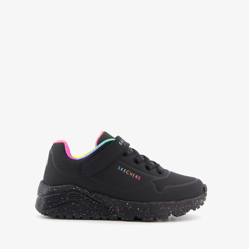 Uno Lite Rainbow Specks meisjes sneakers zwart