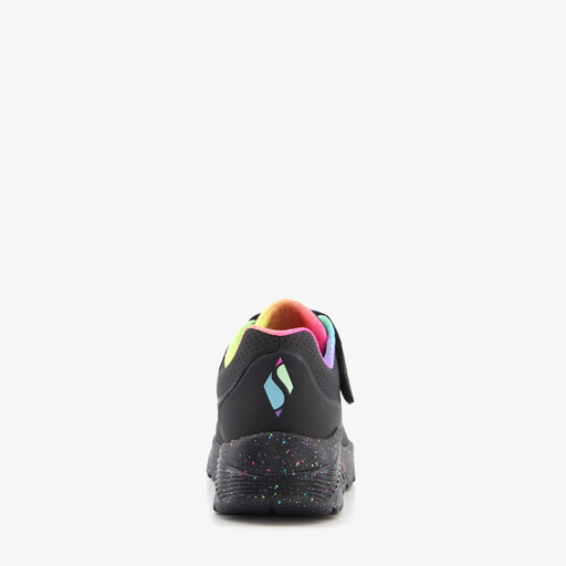 Uno Lite Rainbow Specks meisjes sneakers zwart