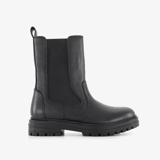 Leren meisjes Chelsea boots zwart