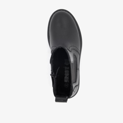 Leren meisjes Chelsea boots zwart