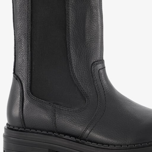 Leren meisjes Chelsea boots zwart