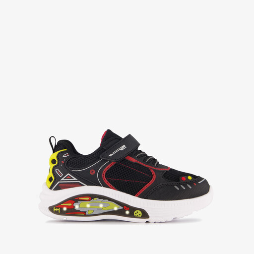 Jongens ruimtevaart sneakers met lichtjes zwart rood