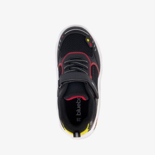 Jongens ruimtevaart sneakers met lichtjes zwart rood