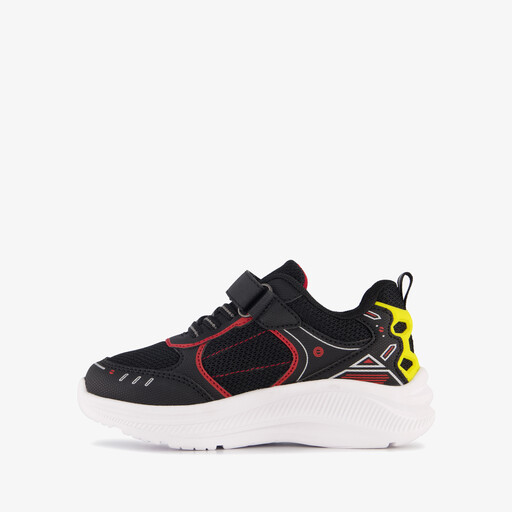 Jongens ruimtevaart sneakers met lichtjes zwart rood