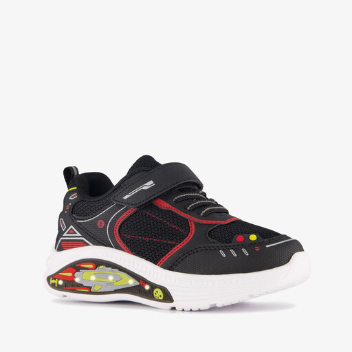 Jongens ruimtevaart sneakers met lichtjes zwart rood