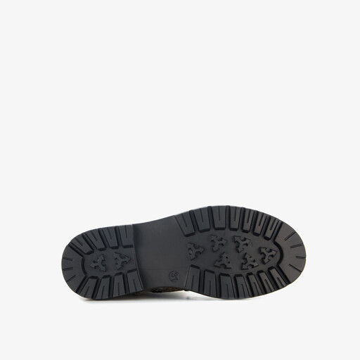 Leren meisjes boots met luipaardrint