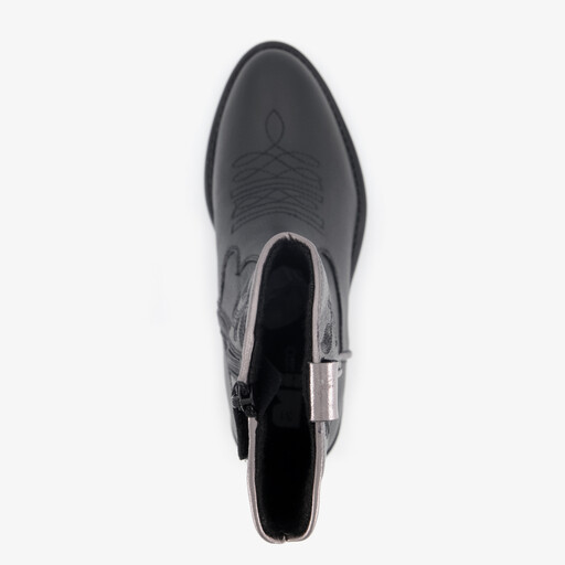 Leren meisjes cowboylaarsjes zwart