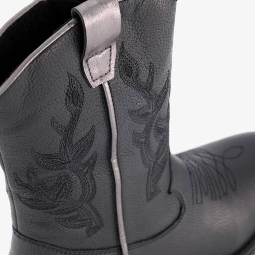 Leren meisjes cowboylaarsjes zwart