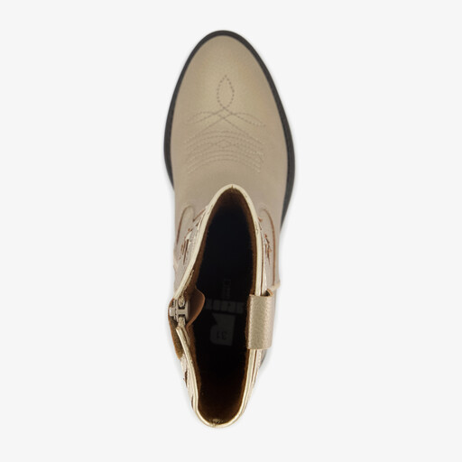 Leren meisjes cowboylaarsjes goud