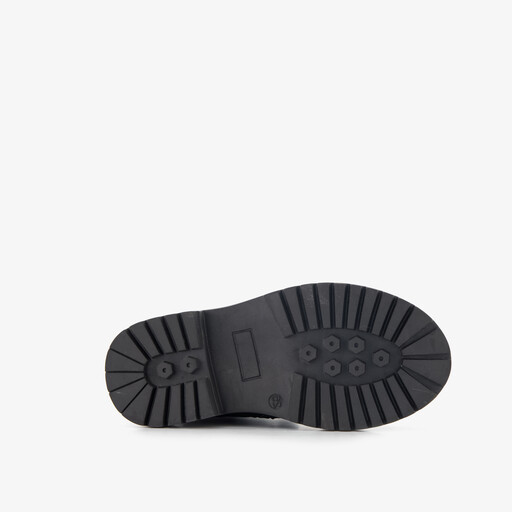 Suède meisjes veterboots zwart