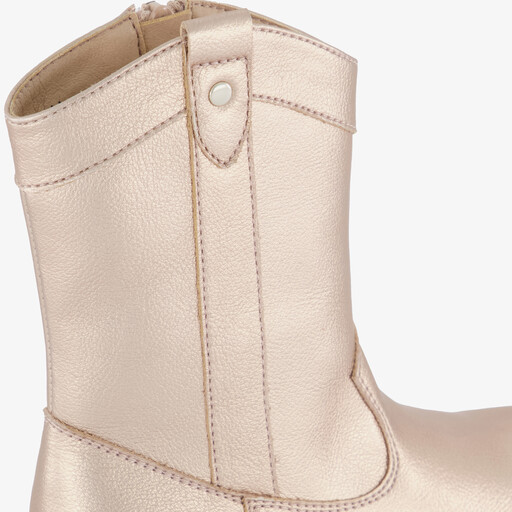 Meisjes western boots metallic goud