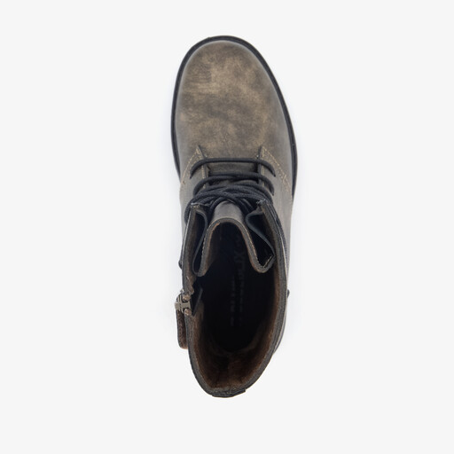 Meisjes veterboots brons