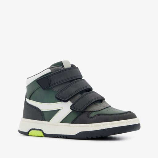 Hoge jongens sneakers grijs groen