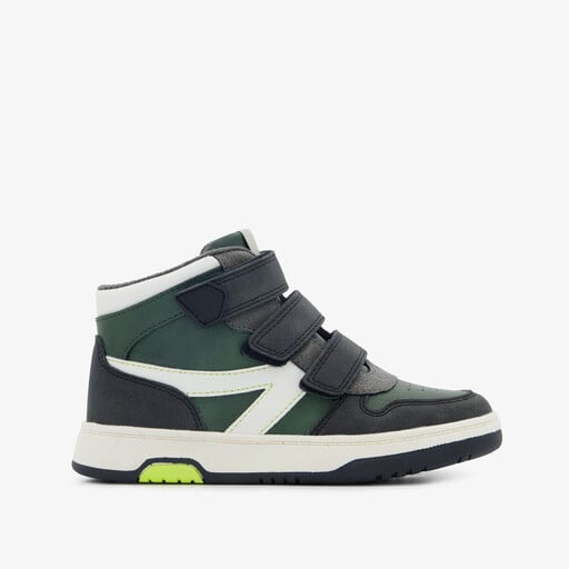 Hoge jongens sneakers grijs groen