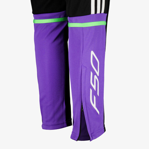 F50 TR PNT kinder trainingsbroek zwart paars